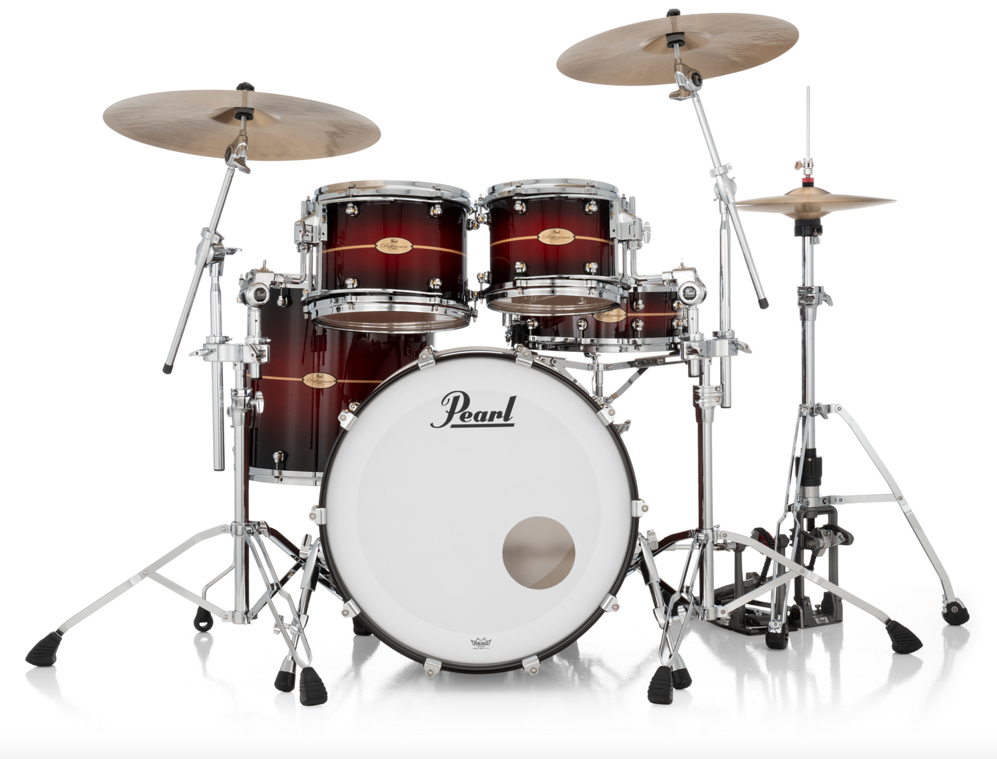 Pearl Reference One 4 Piece Shell Pack "XESP" - 22" Bass Drum NATURAL BANDED REDBURST