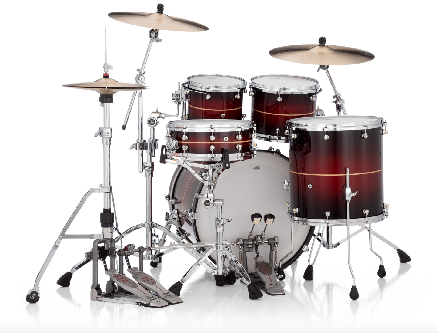 Pearl Reference One 4 Piece Shell Pack "XESP" - 22" Bass Drum NATURAL BANDED REDBURST