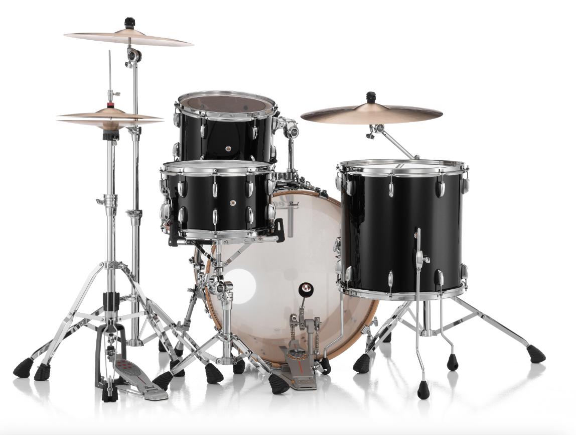 Pearl Professional Series 3 Piece Shell Pack - 24" Bass Drum PIANO BLACK