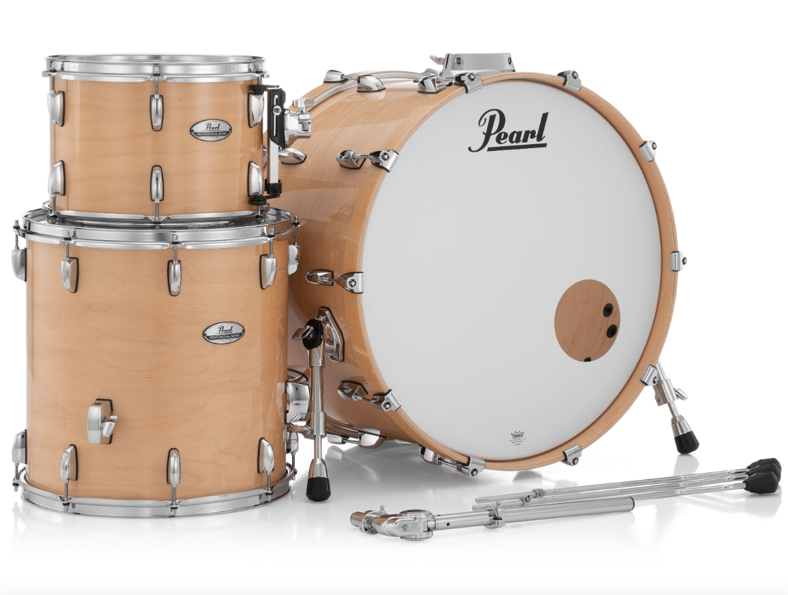 Pearl Professional Series 3 Piece Shell Pack - 24" Bass Drum NATURAL MAPLE