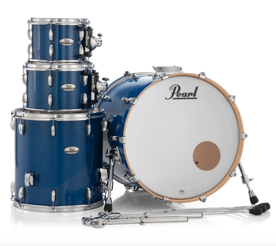 Pearl Professional Series 4 Piece Shell Pack - 22" Bass Drum SHEER BLUE