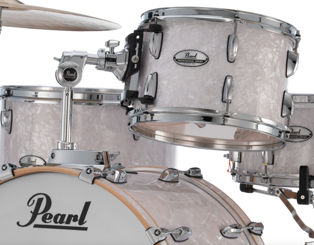 Pearl Professional Series 3 Piece Shell Pack - 22" Bass Drum WHITE MARINE PEARL