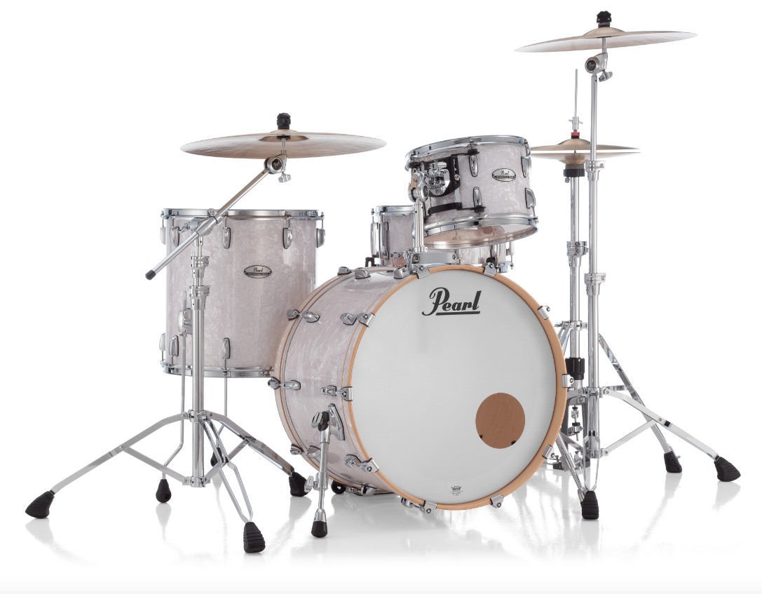 Pearl Professional Series 3 Piece Shell Pack - 22" Bass Drum WHITE MARINE PEARL