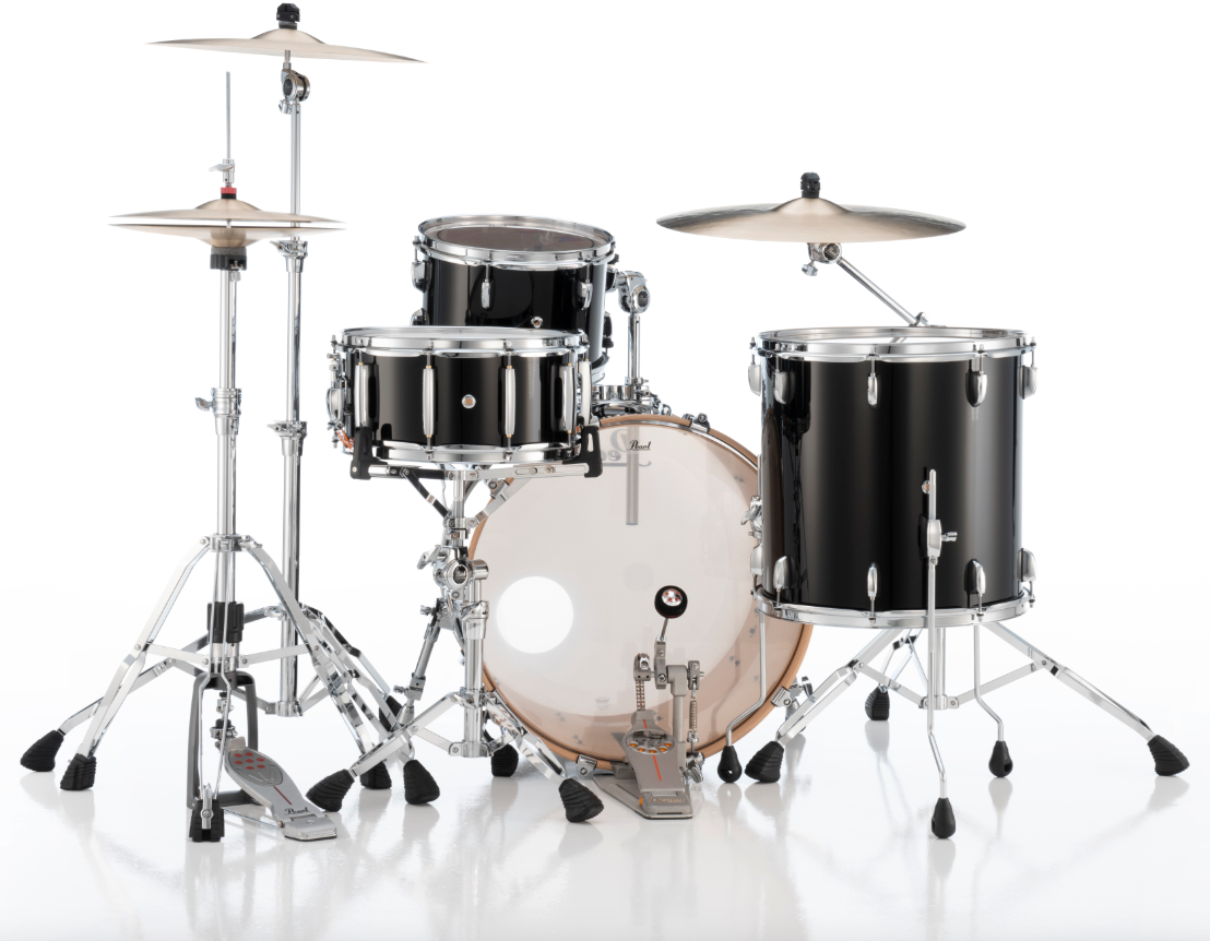 Pearl Professional Series 3 Piece Shell Pack - 22" Bass Drum PIANO BLACK