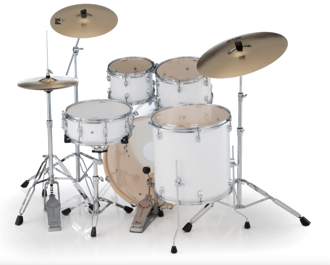 Pearl Export 5-Piece Drum Set - 22" Bass Drum PURE WHITE