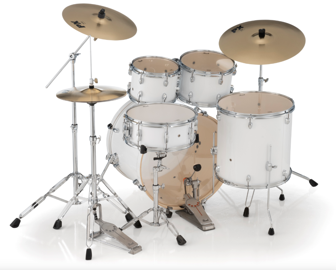 Pearl Export 5-Piece Drum Set - 22" Bass Drum PURE WHITE