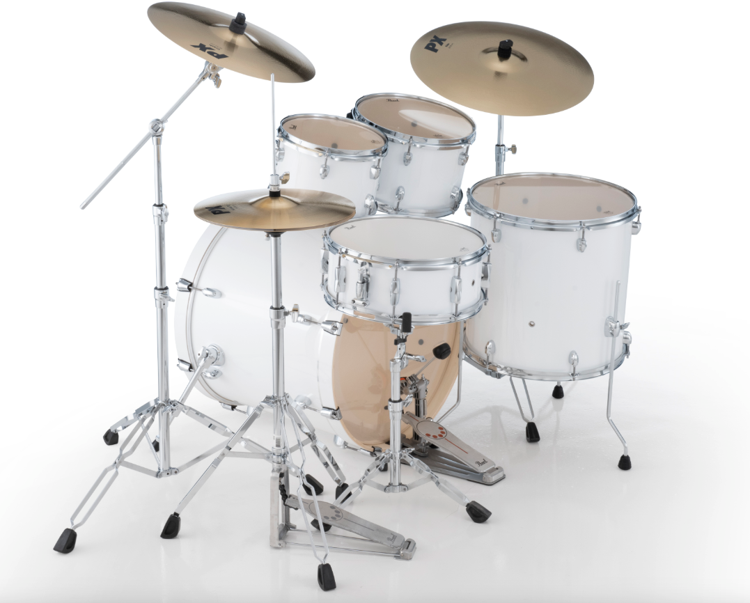 Pearl Export 5-Piece Drum Set - 22" Bass Drum PURE WHITE