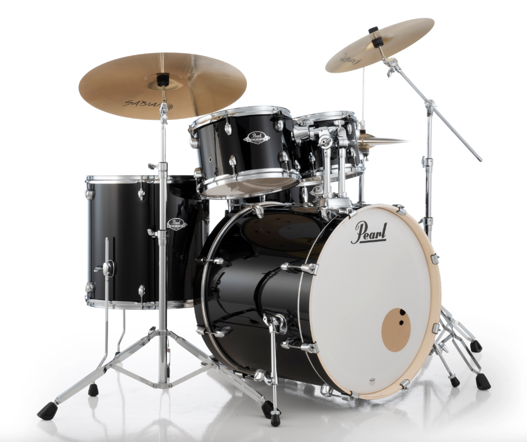 Pearl Export 5-Piece Drum Set - 22" Bass Drum JET BLACK