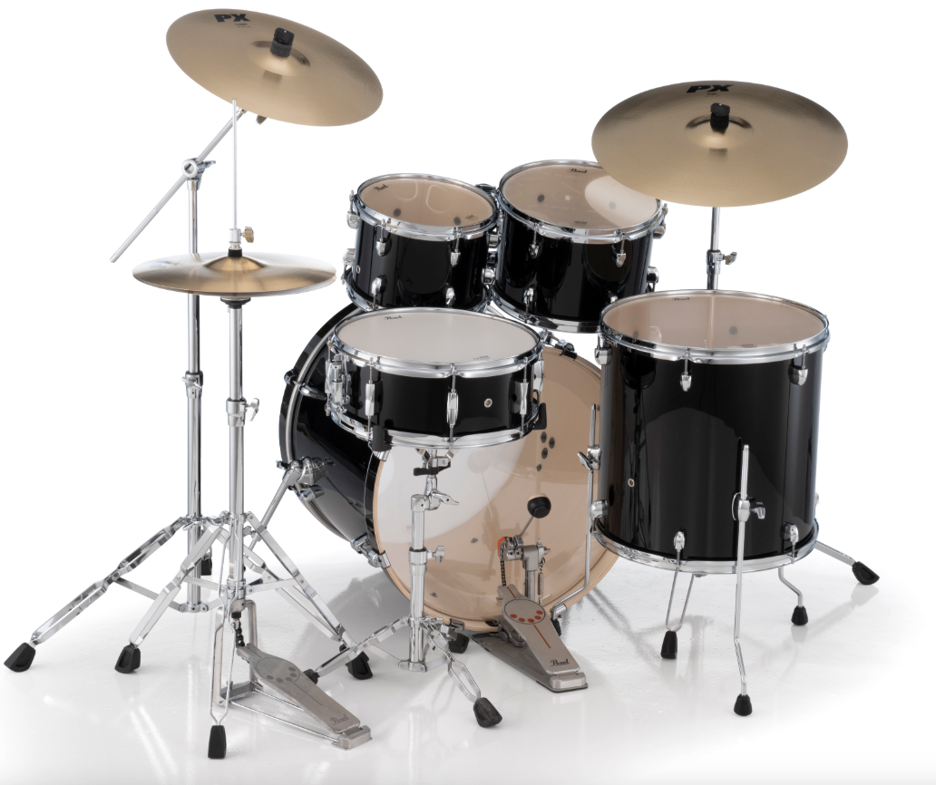 Pearl Export 5-Piece Drum Set - 22" Bass Drum JET BLACK