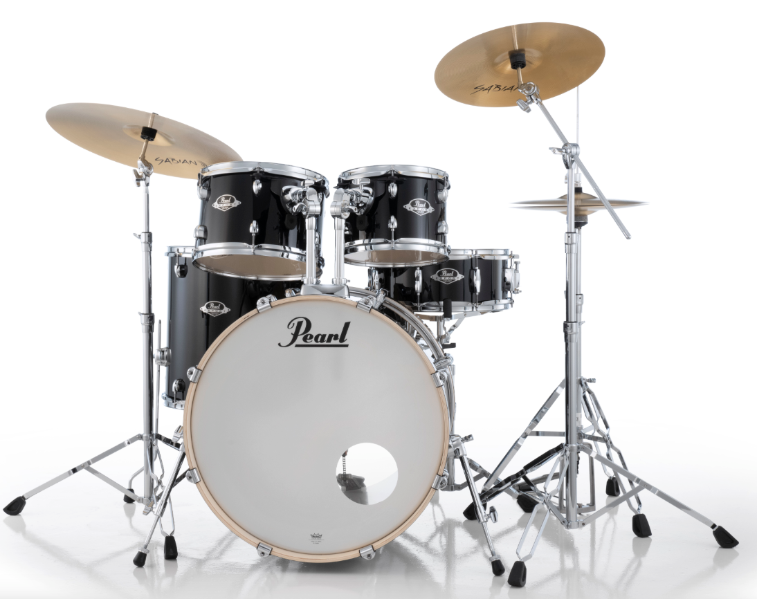 Pearl Export 5-Piece Drum Set - 22" Bass Drum JET BLACK