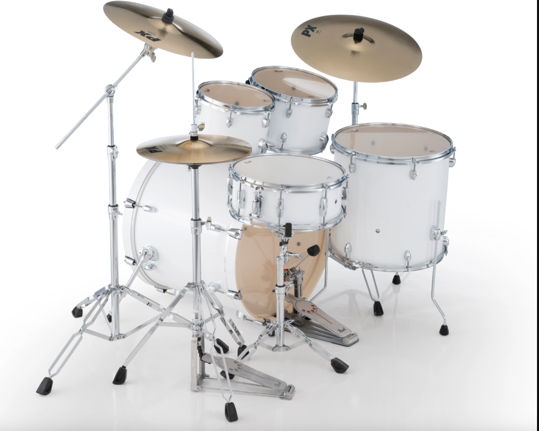 Pearl Export 5-Piece Drum Set - 22" Bass Drum PURE WHITE
