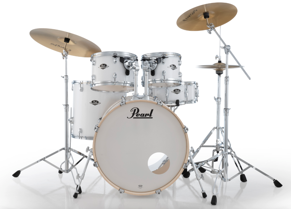 Pearl Export 5-Piece Drum Set - 22" Bass Drum PURE WHITE
