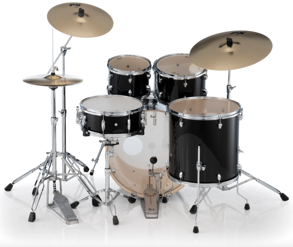 Pearl Export 5-Piece Drum Set - 22" Bass Drum JET BLACK
