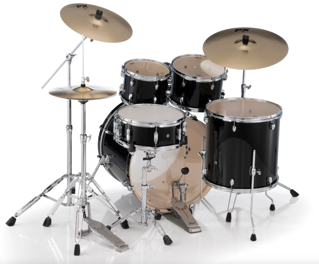 Pearl Export 5-Piece Drum Set - 22" Bass Drum JET BLACK