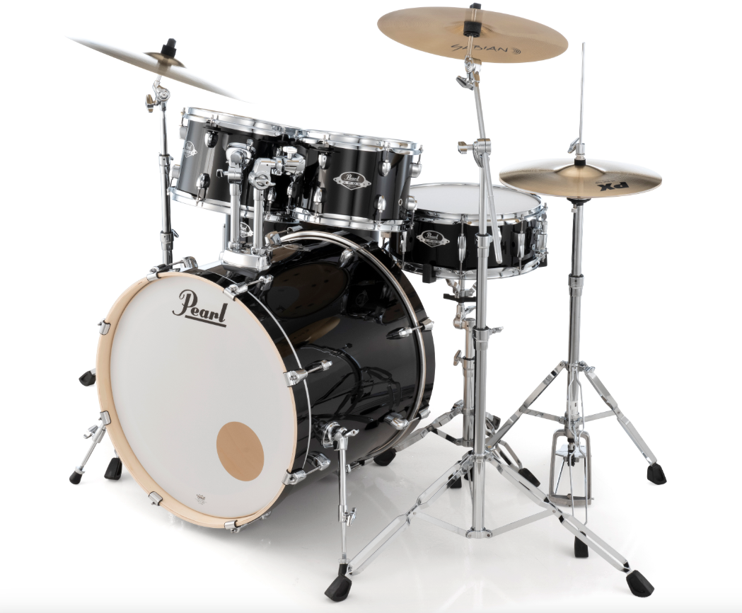 Pearl Export 5-Piece Drum Set - 22" Bass Drum JET BLACK