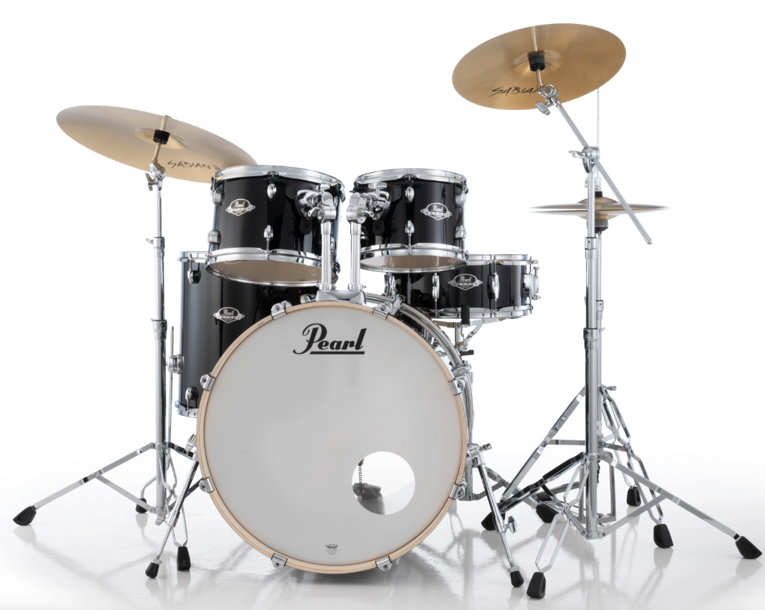 Pearl Export 5-Piece Drum Set - 22" Bass Drum JET BLACK