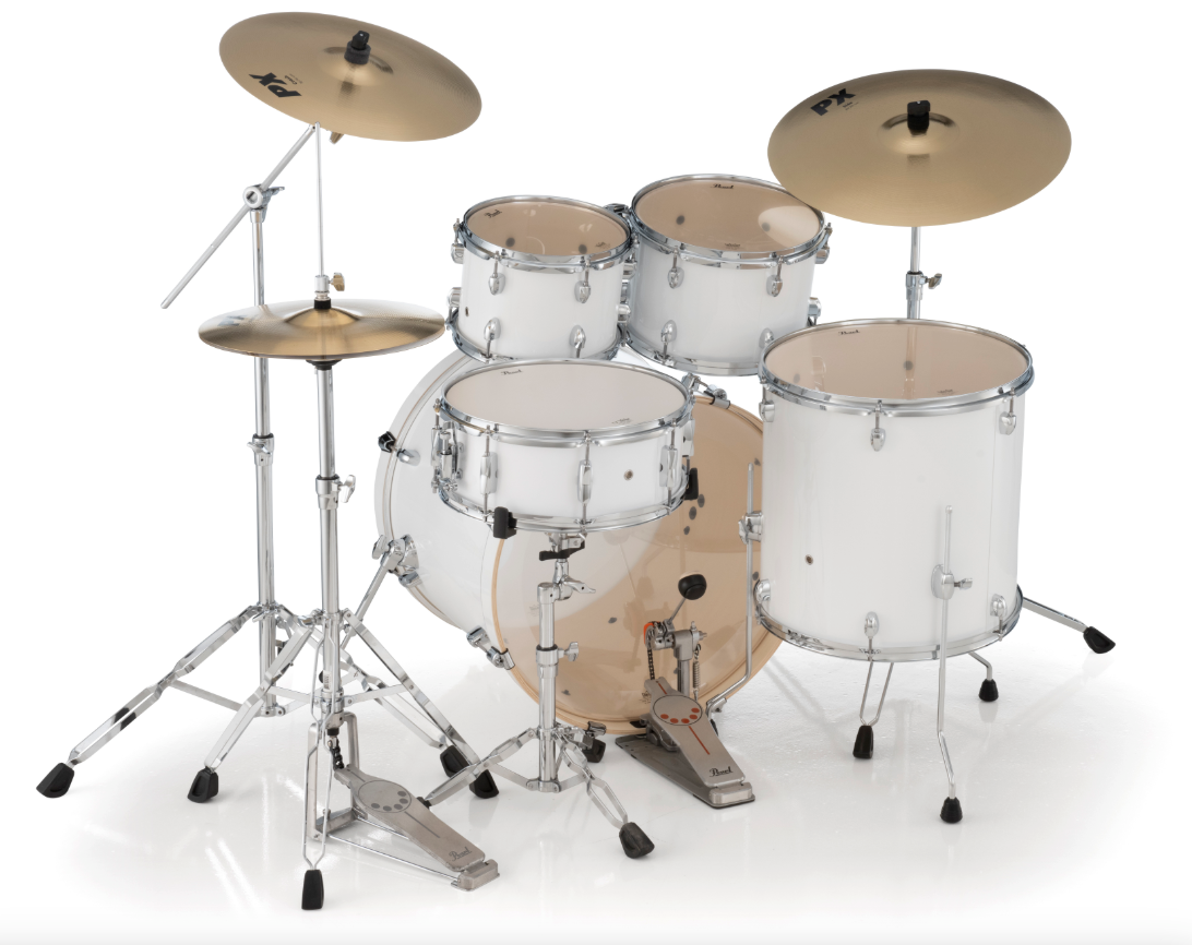 Pearl Export 5-Piece Drum Set - 20" Bass Drum PURE WHITE