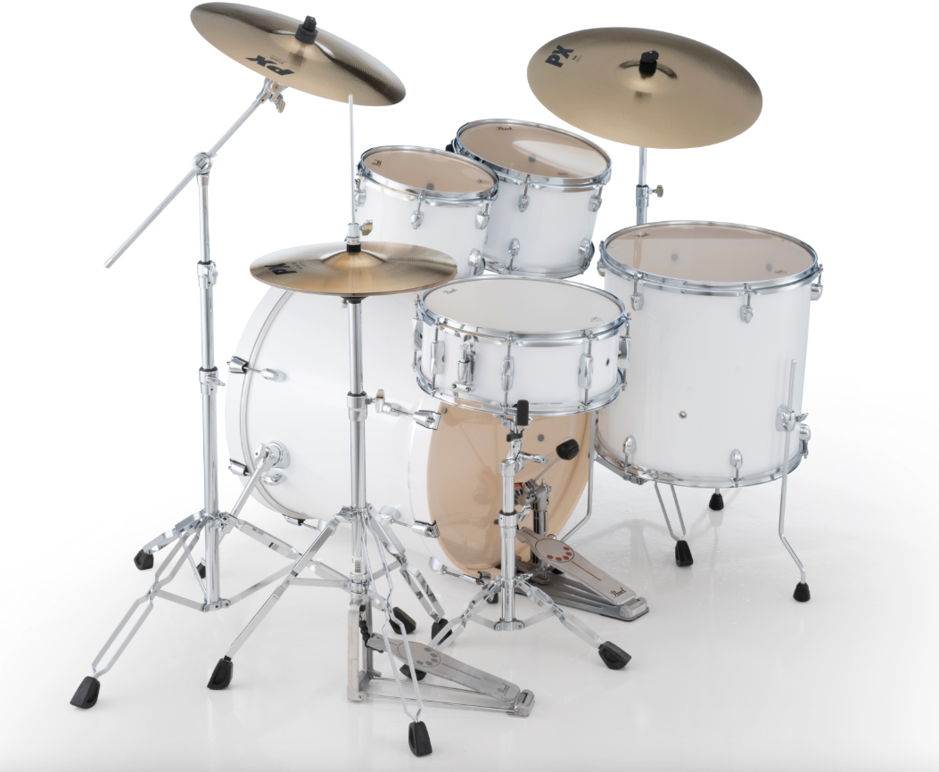 Pearl Export 5-Piece Drum Set - 20" Bass Drum PURE WHITE