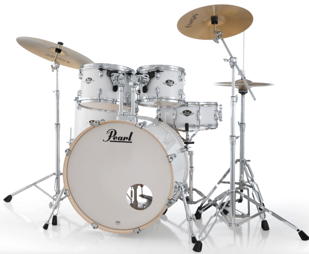 Pearl Export 5-Piece Drum Set - 20" Bass Drum PURE WHITE