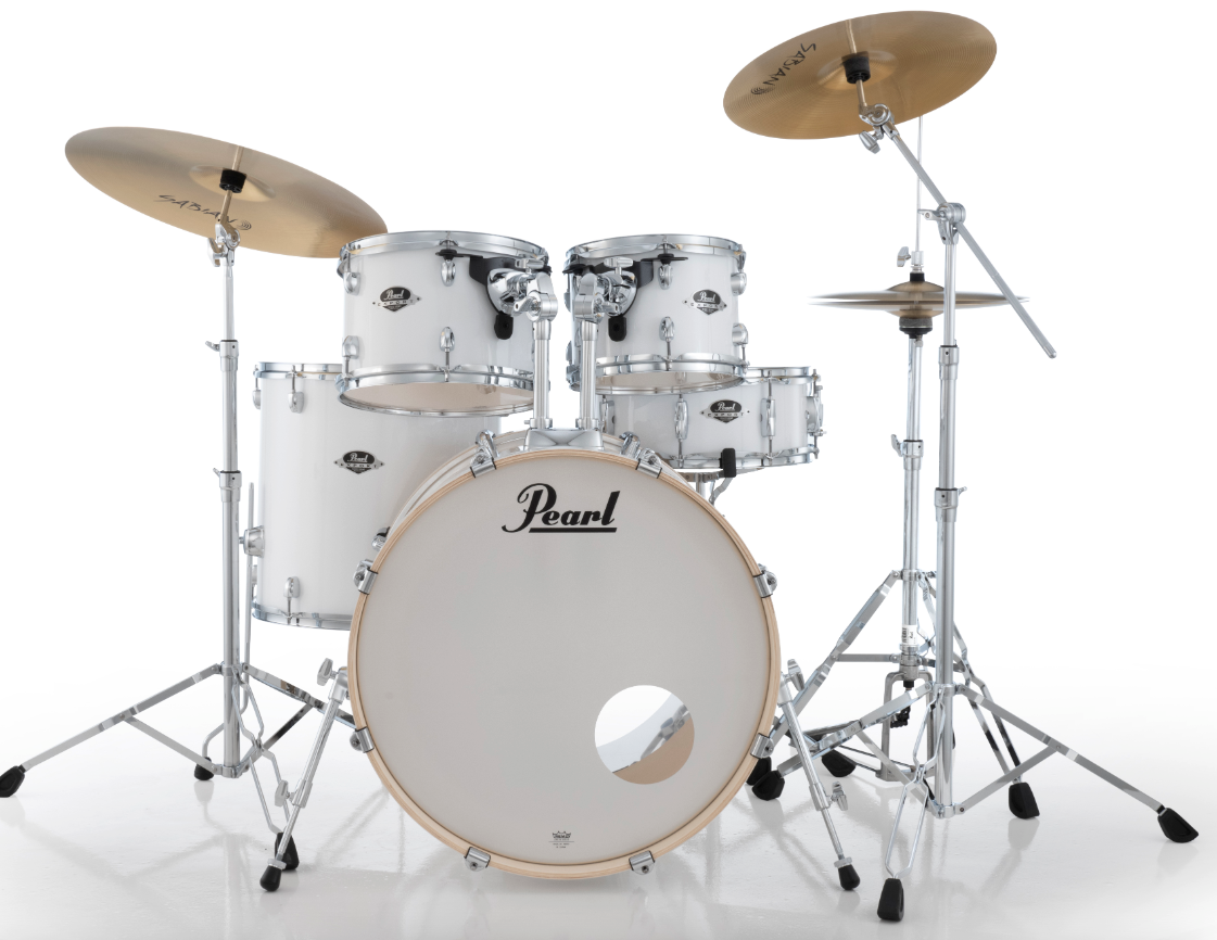 Pearl Export 5-Piece Drum Set - 20" Bass Drum PURE WHITE