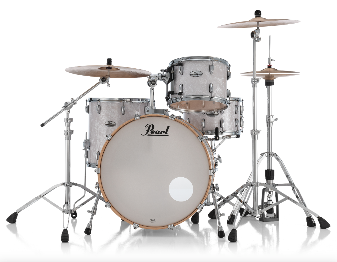 Pearl Professional Series 3 Piece Shell Pack - 24" Bass Drum WHITE MARINE PEARL