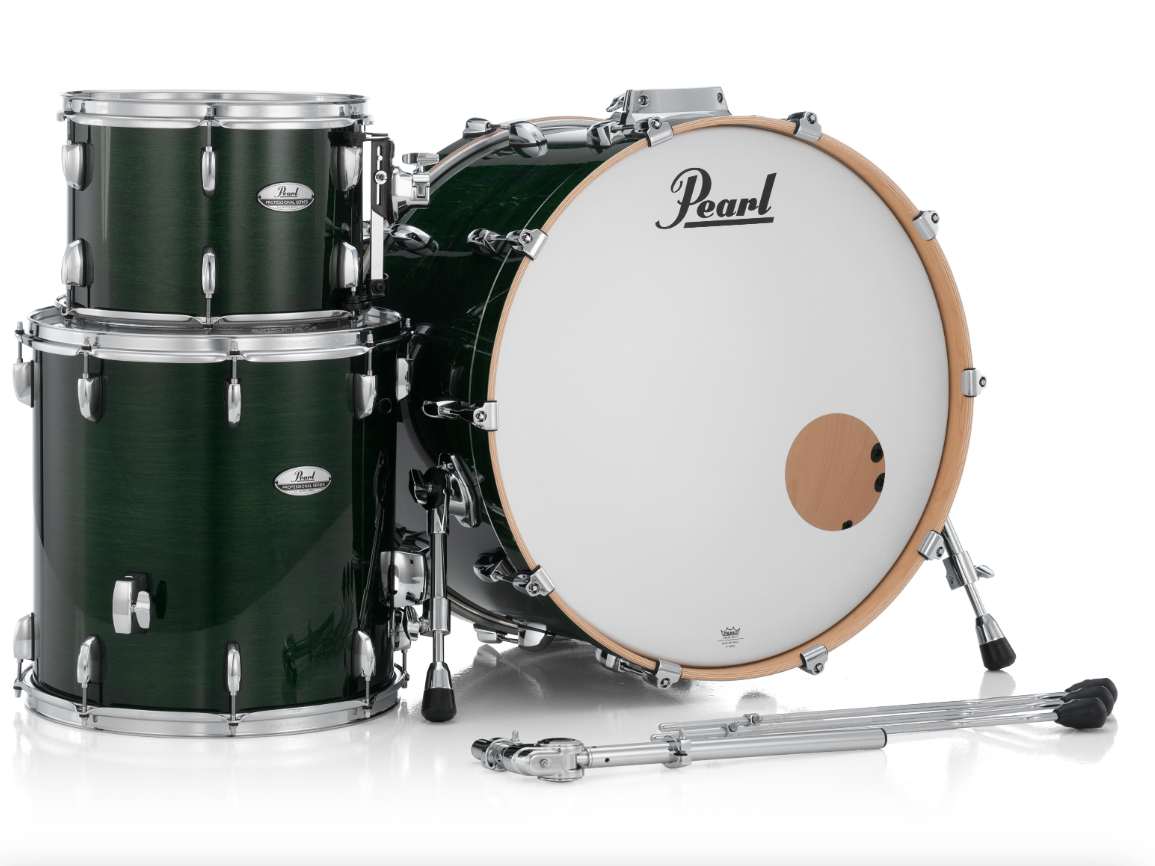 Pearl Professional Series 3 Piece Shell Pack - 24" Bass Drum EMERALD MIST