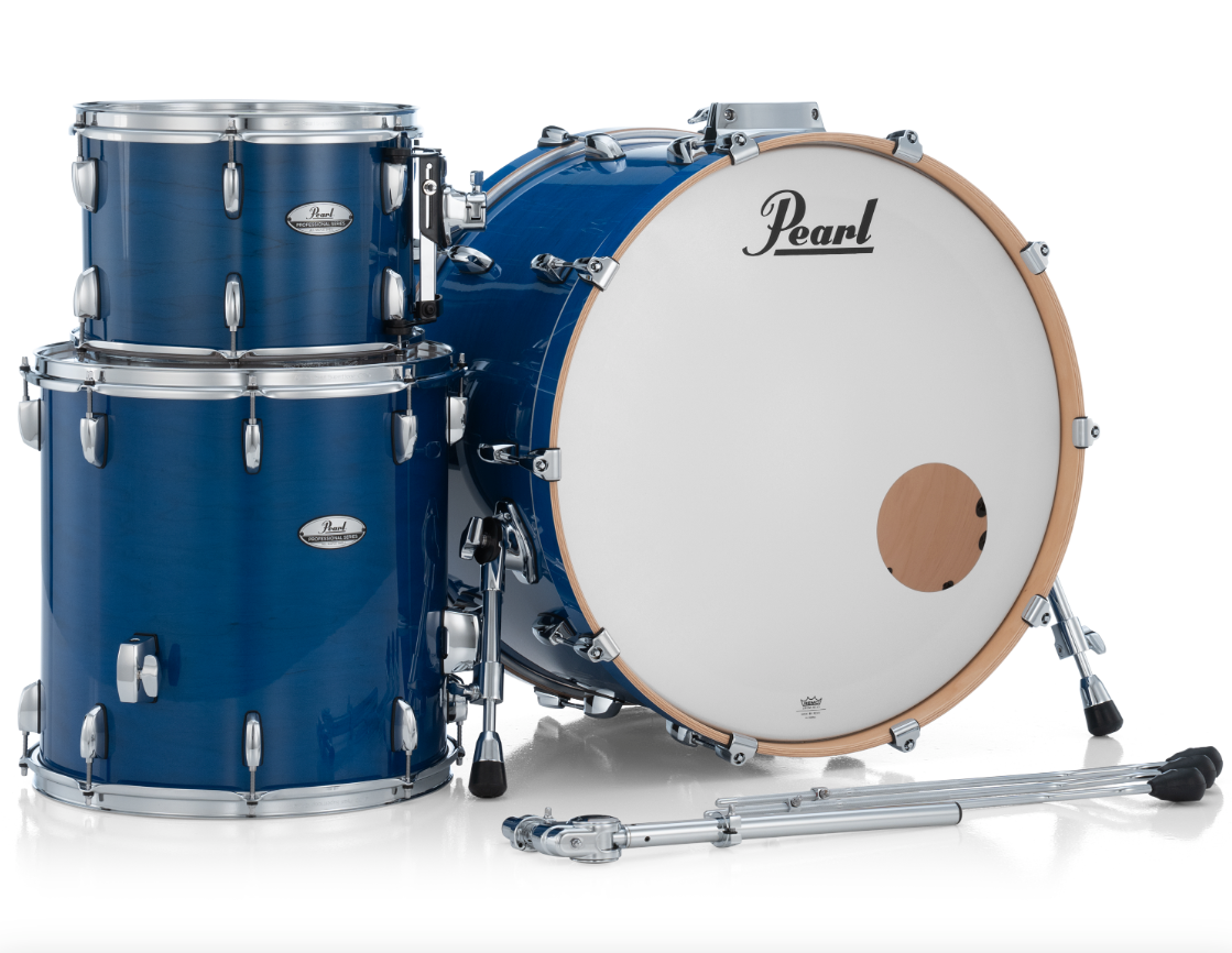 Pearl Professional Series 3 Piece Shell Pack - 24" Bass Drum SHEER BLUE