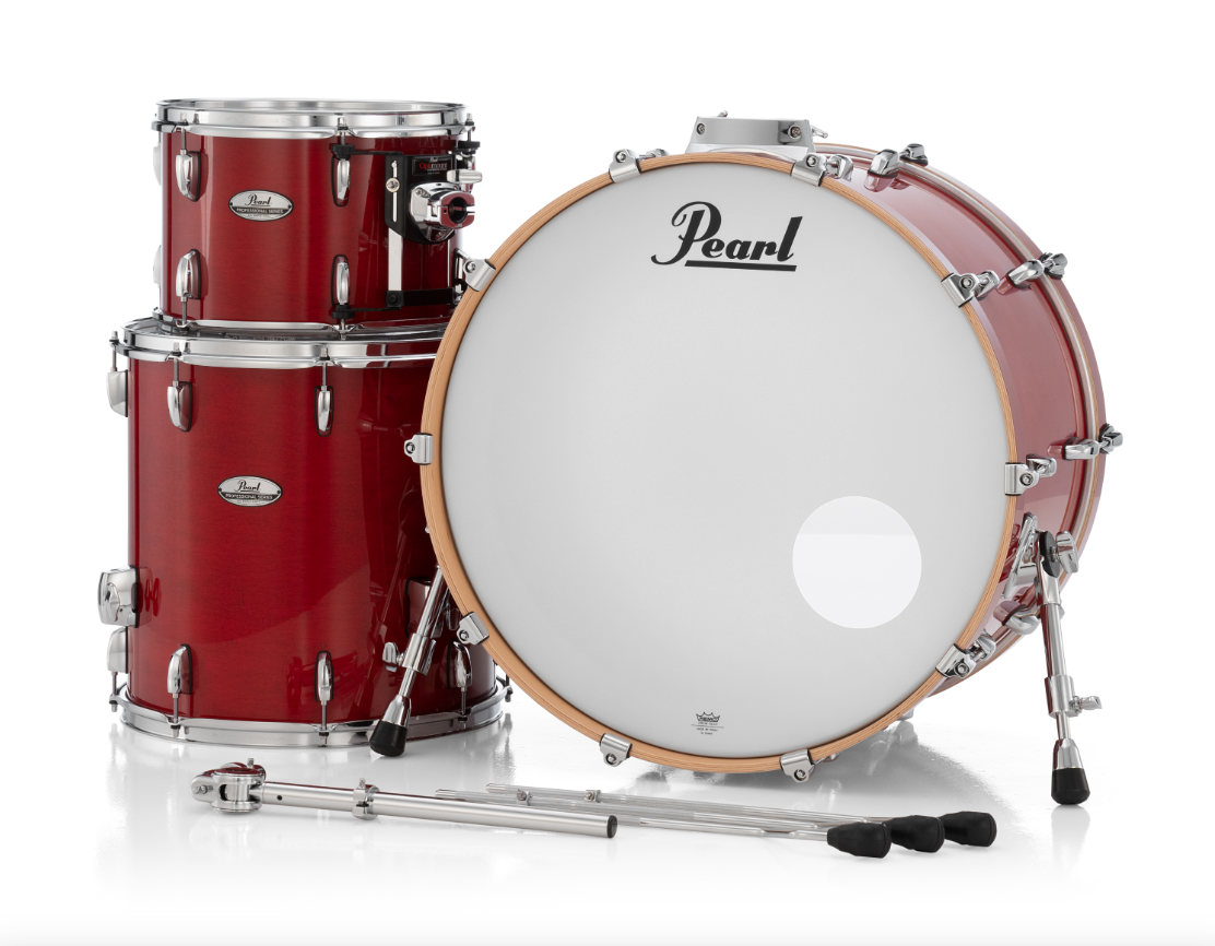 Pearl Professional Series 3 Piece Shell Pack - 24" Bass Drum SEQUOIA RED