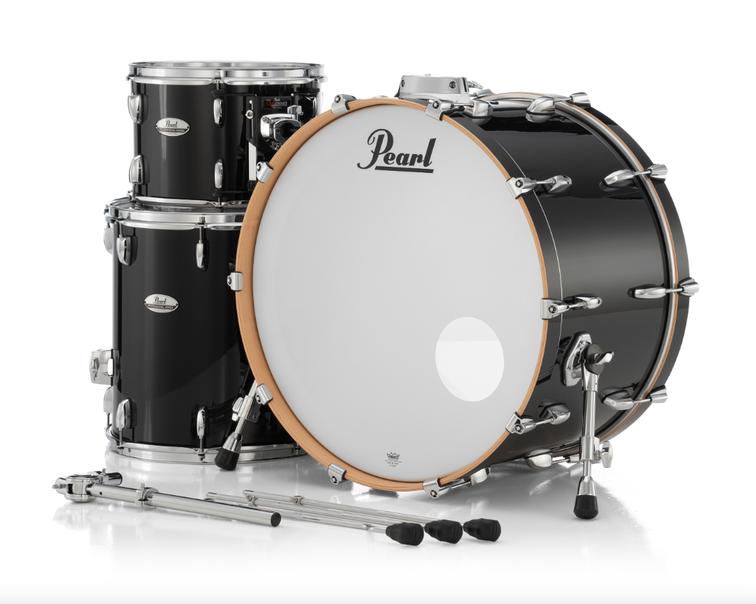 Pearl Professional Series 3 Piece Shell Pack - 24" Bass Drum PIANO BLACK