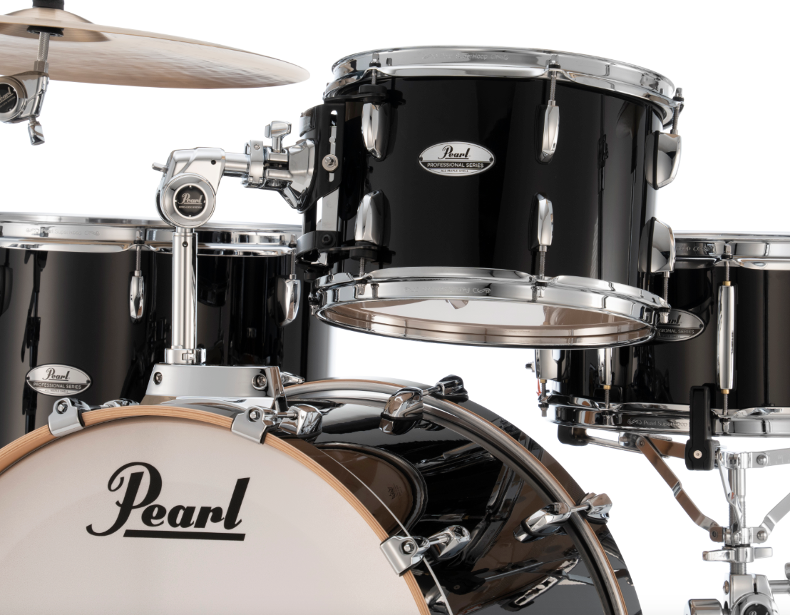 Pearl Professional Series 3 Piece Shell Pack - 22" Bass Drum PIANO BLACK