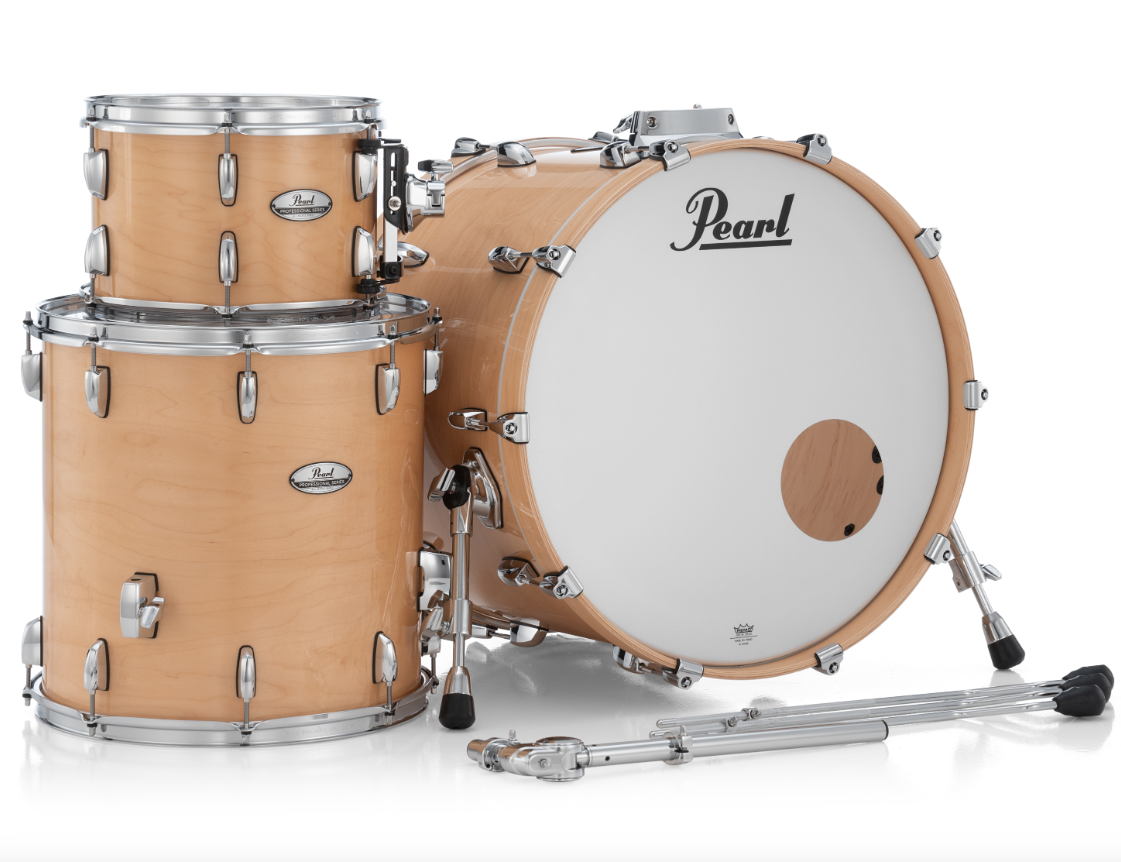 Pearl Professional Series 3 Piece Shell Pack - 22" Bass Drum NATURAL MAPLE