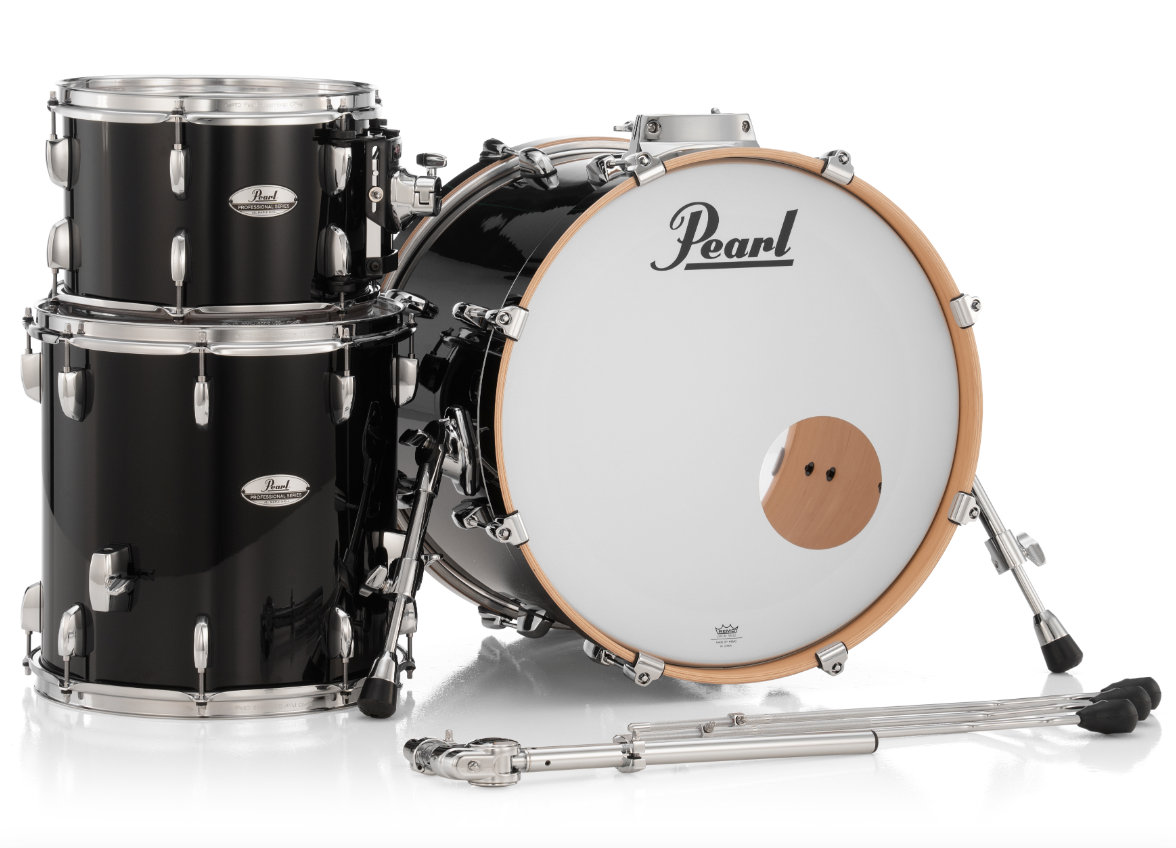 Pearl Professional Series 3 Piece Shell Pack - 20" Bass Drum PIANO BLACK