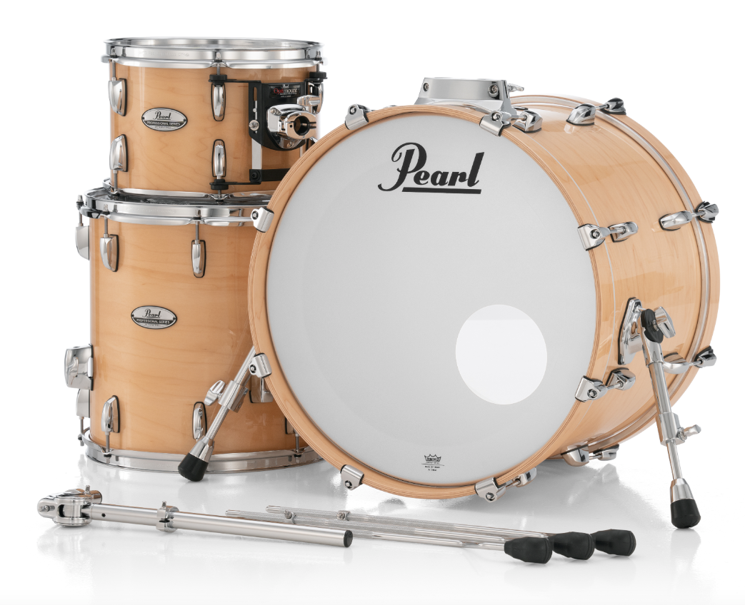 Pearl Professional Series 3 Piece Shell Pack - 20" Bass Drum NATURAL MAPLE