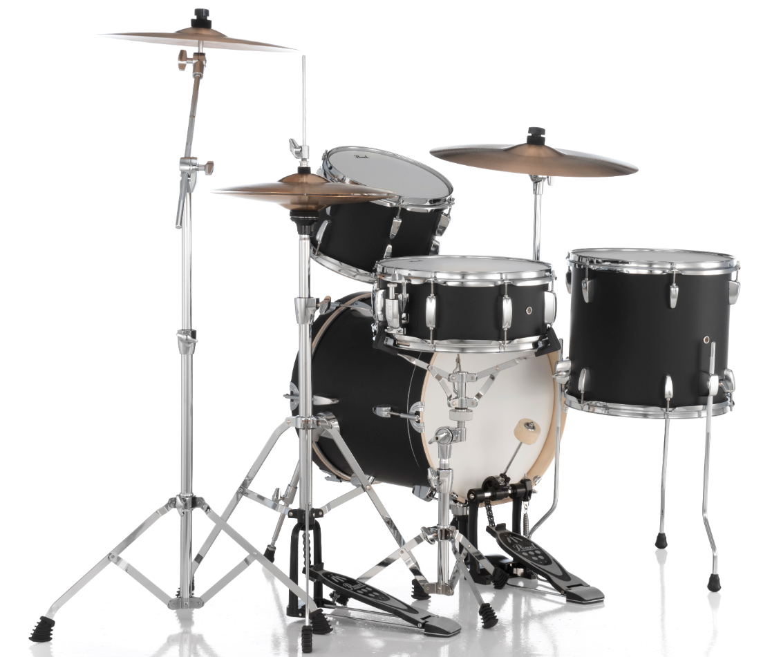 Pearl Midtown 4-piece Shell Pack - 16" Bass Drum MATTE ASPHALT BLACK