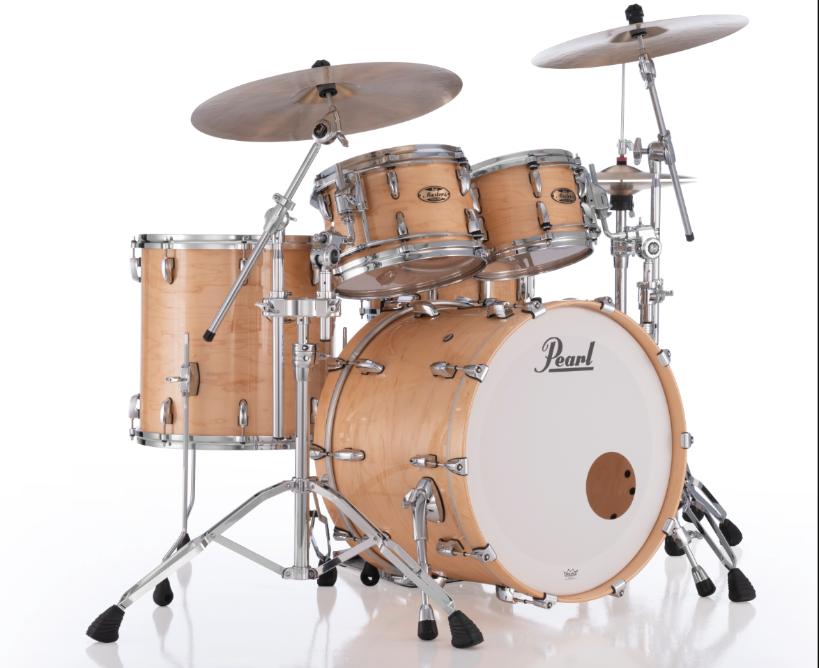Pearl Masters Maple Pure 4 Piece Shell Pack "XSP" - 22" Bass Drum NATURAL MAPLE