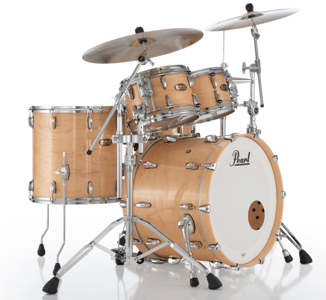 Pearl Masters Maple Pure 4 Piece Shell Pack "XSP" - 22" Bass Drum NATURAL MAPLE