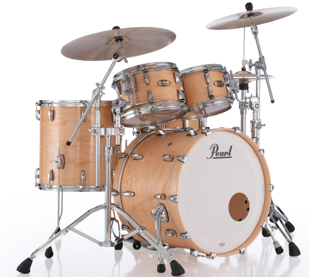 Pearl Masters Maple Pure 4 Piece Shell Pack "XESP" - 22" Bass Drum NATURAL MAPLE