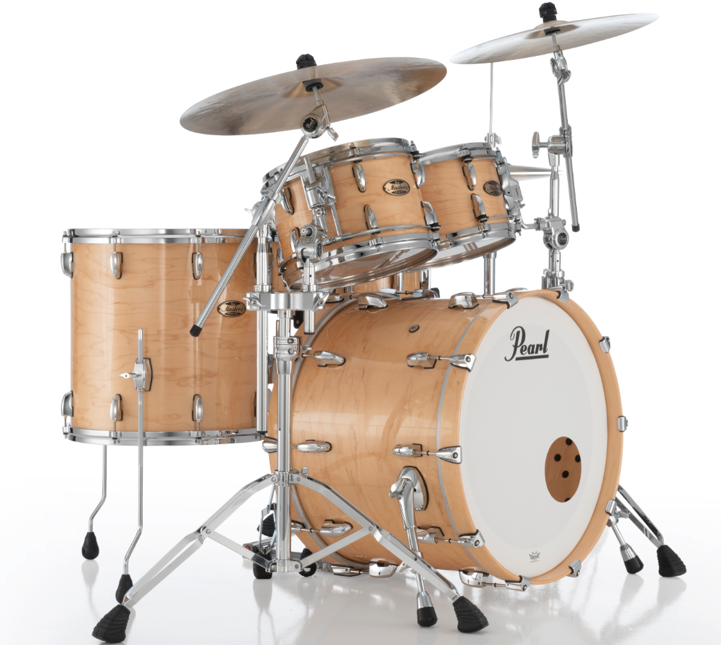 Pearl Masters Maple Pure 4 Piece Shell Pack "XESP" - 22" Bass Drum NATURAL MAPLE