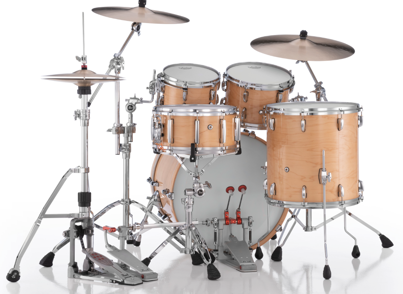 Pearl Masters Maple Pure 4 Piece Shell Pack "XESP" - 22" Bass Drum NATURAL MAPLE