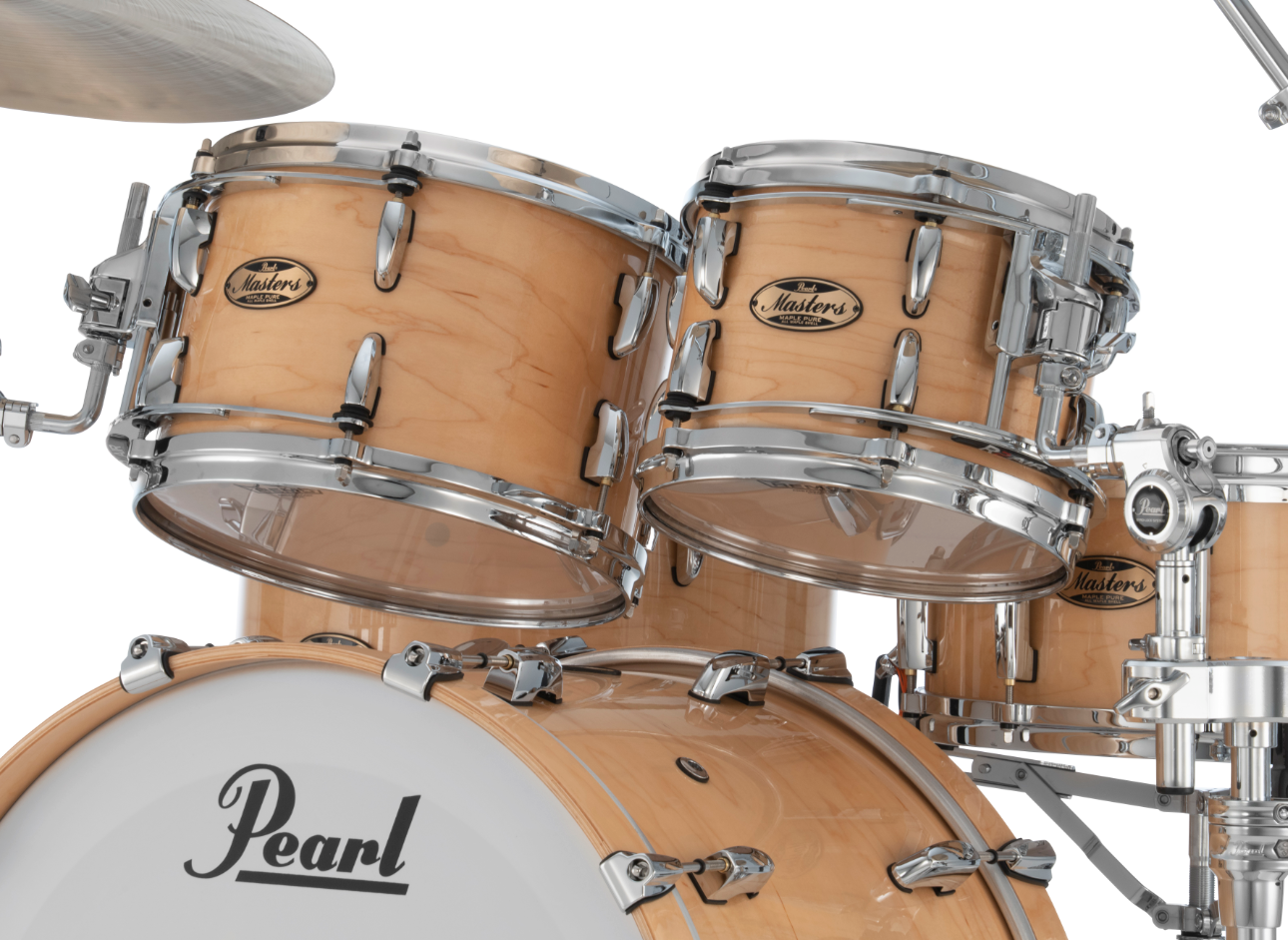 Pearl Masters Maple Pure 4 Piece Shell Pack "XESP" - 22" Bass Drum NATURAL MAPLE