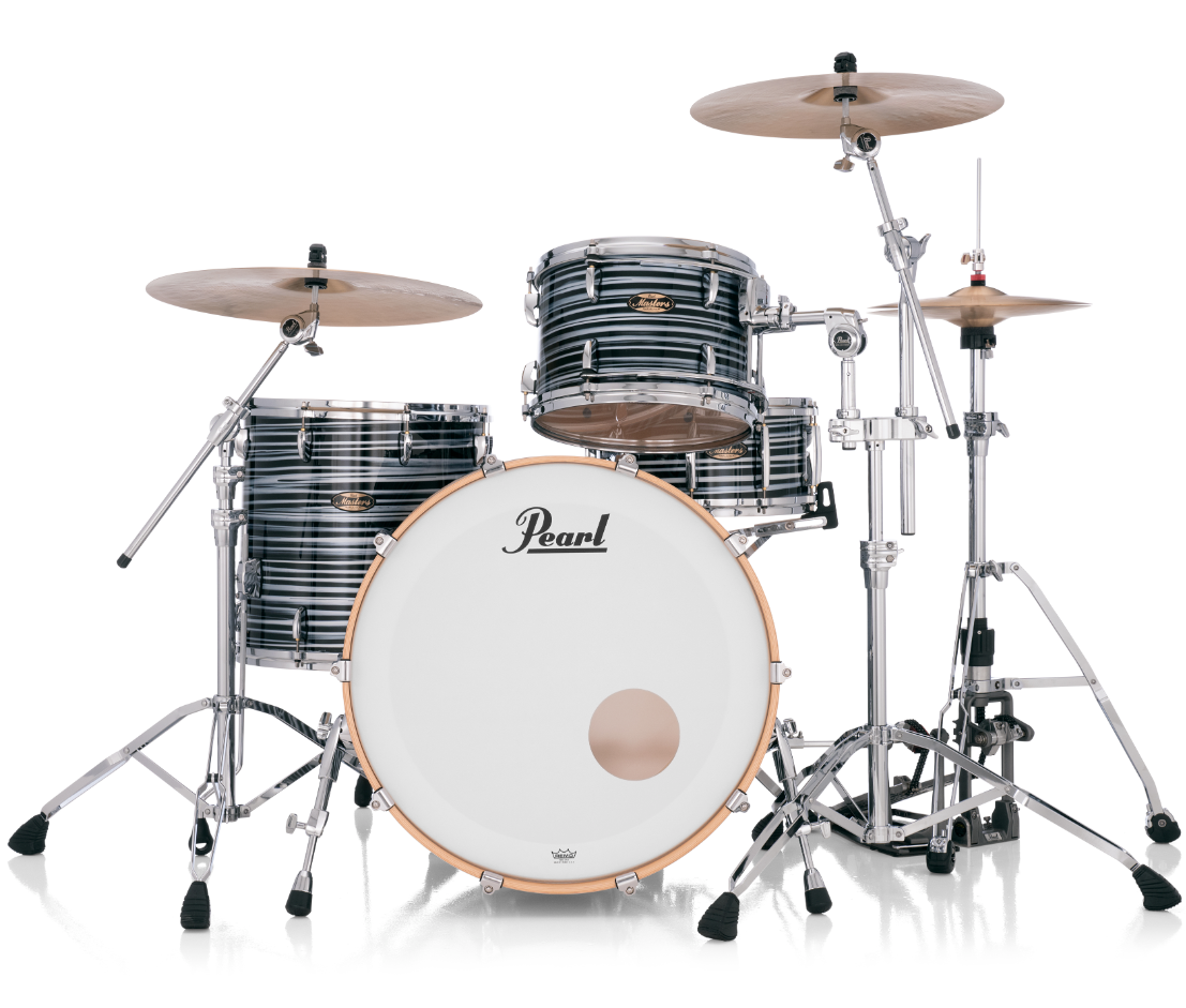 Pearl Masters Maple Pure 3 Piece Shell Pack - 24" Bass Drum BLACK OYSTER SWIRL