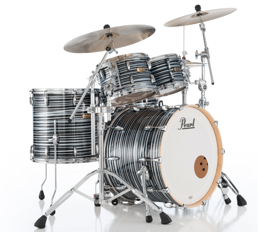 Pearl Masters Maple Pure 4 Piece Shell Pack "XSP" - 22" Bass Drum BLACK OYSTER SWIRL