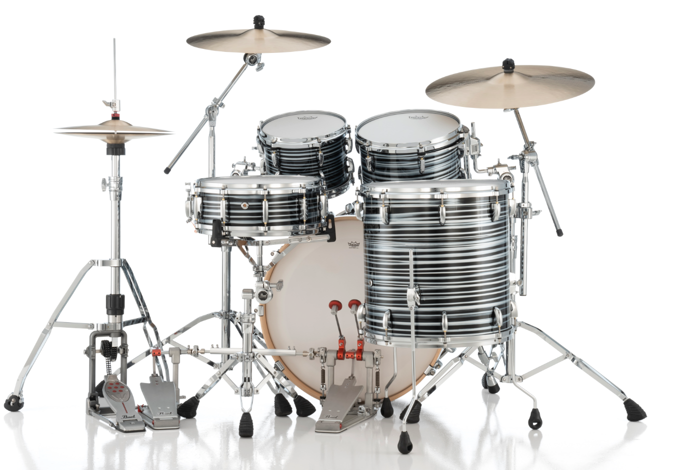 Pearl Masters Maple Pure 4 Piece Shell Pack "XSP" - 22" Bass Drum BLACK OYSTER SWIRL