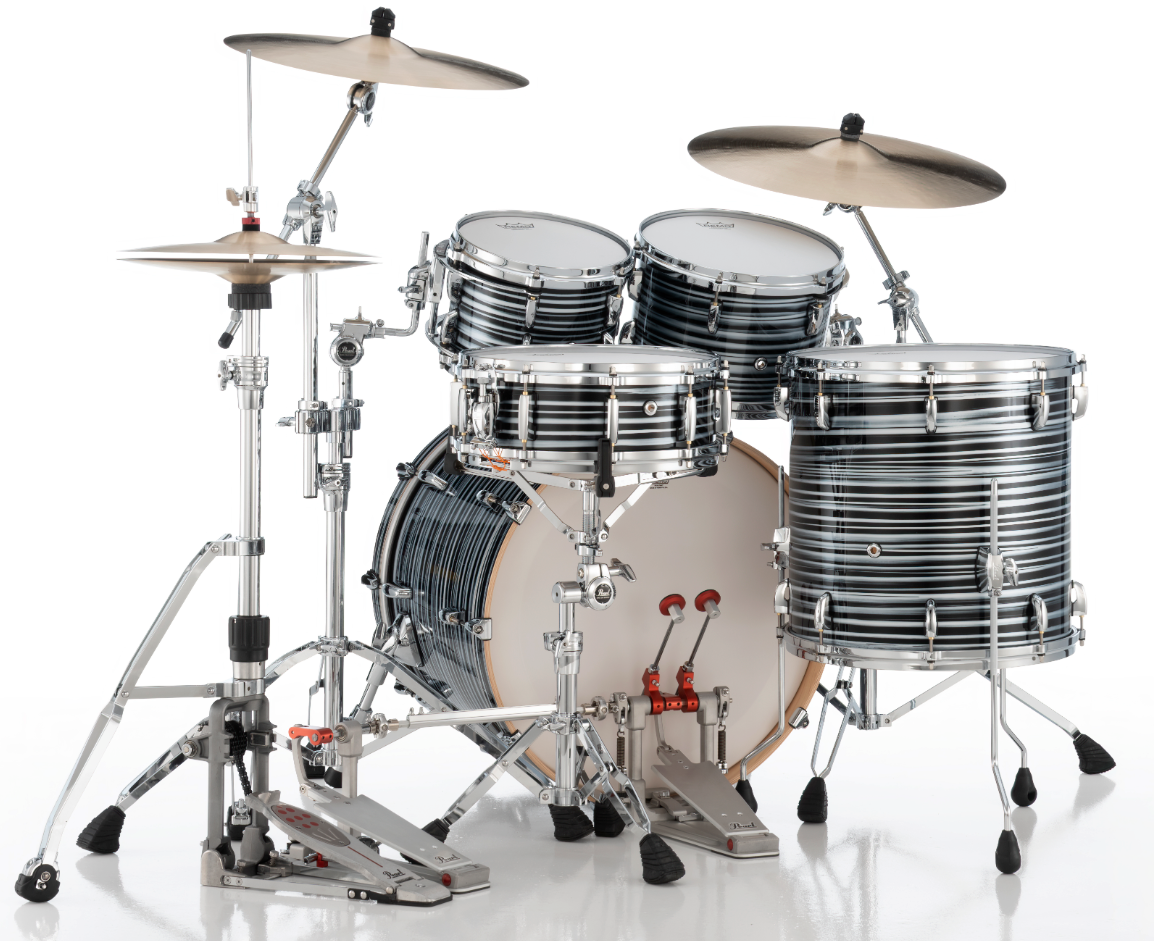 Pearl Masters Maple Pure 4 Piece Shell Pack "XSP" - 22" Bass Drum BLACK OYSTER SWIRL