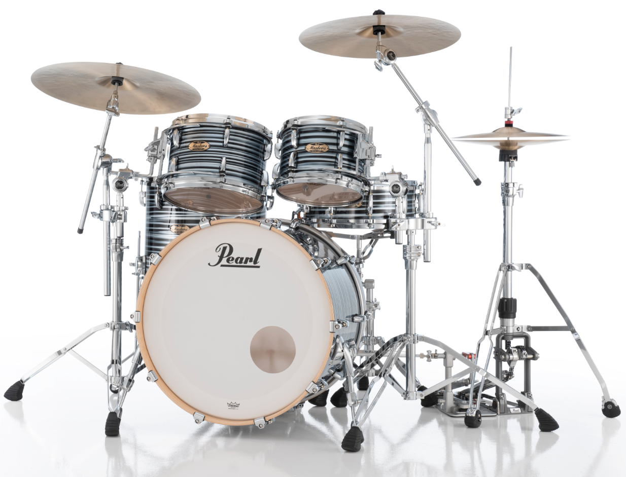 Pearl Masters Maple Pure 4 Piece Shell Pack "XSP" - 22" Bass Drum BLACK OYSTER SWIRL