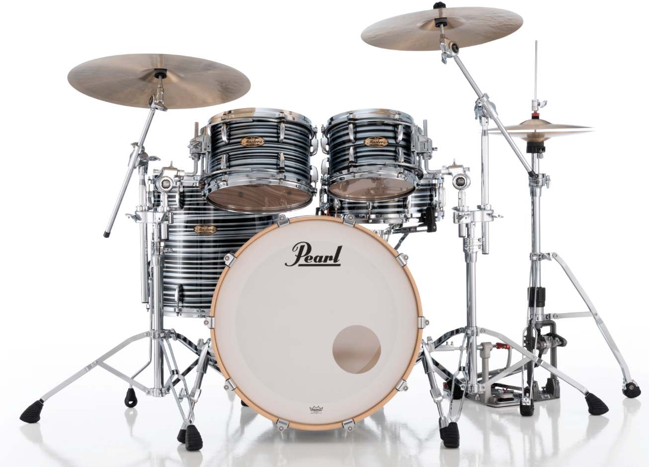 Pearl Masters Maple Pure 4 Piece Shell Pack "XSP" - 22" Bass Drum BLACK OYSTER SWIRL