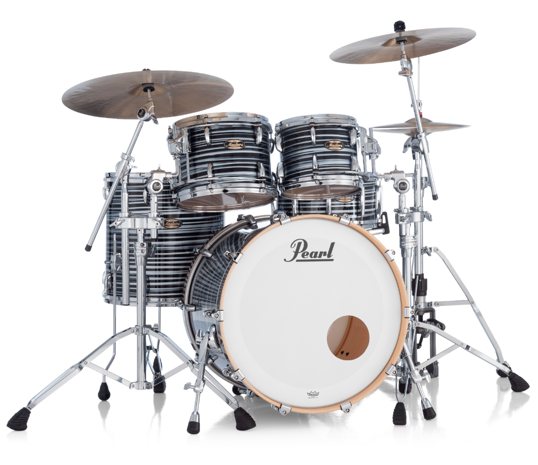 Pearl Masters Maple Pure 4 Piece Shell Pack "XESP" - 22" Bass Drum BLACK OYSTER SWIRL
