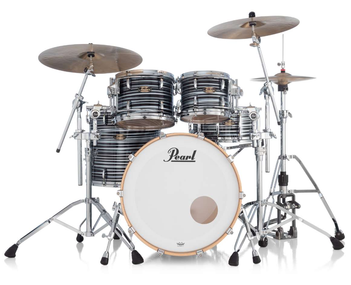Pearl Masters Maple Pure 4 Piece Shell Pack "XESP" - 22" Bass Drum BLACK OYSTER SWIRL