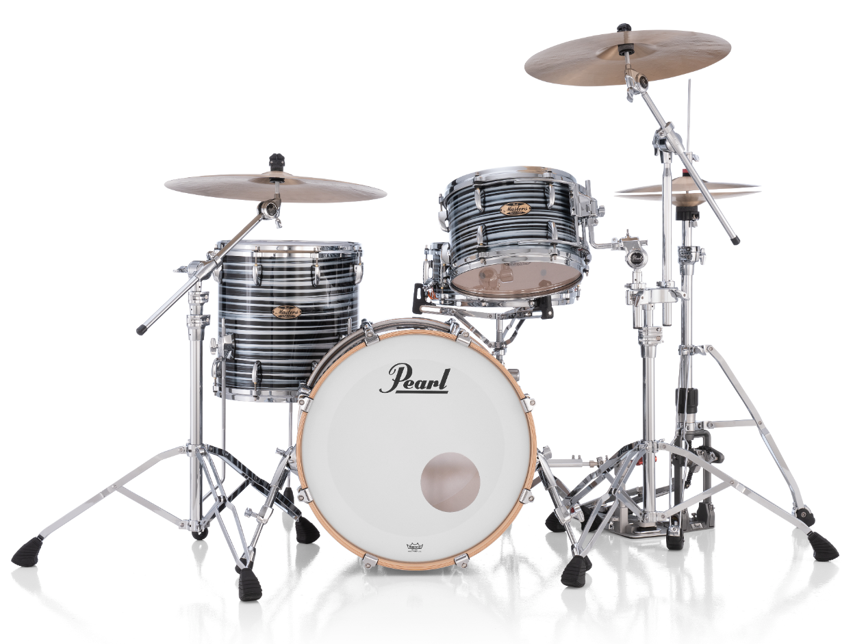 Pearl Masters Maple Pure 3 Piece Shell Pack - 20" Bass Drum BLACK OYSTER SWIRL