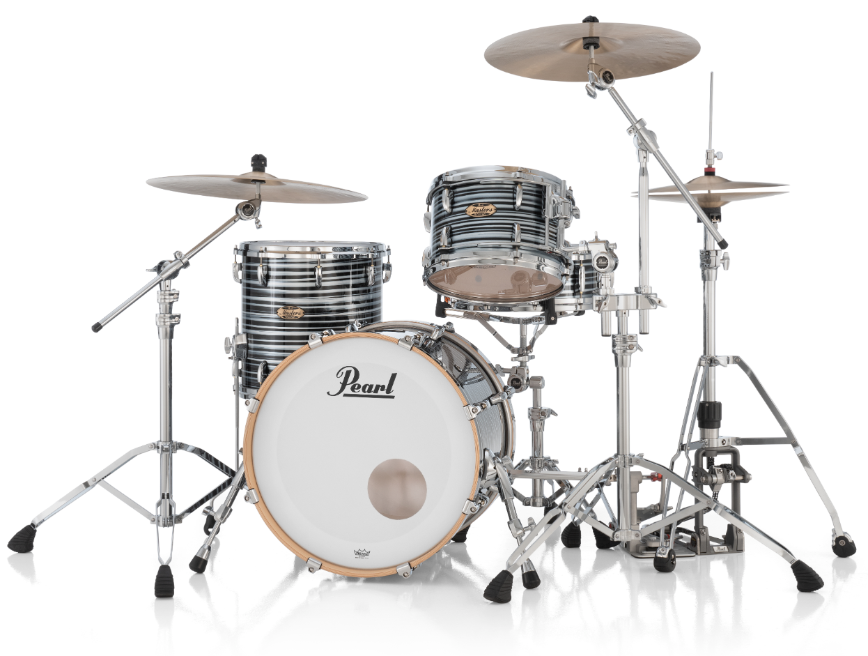 Pearl Masters Maple Pure 3 Piece Shell Pack - 20" Bass Drum BLACK OYSTER SWIRL